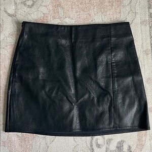 Old Navy Black Leather Skirt